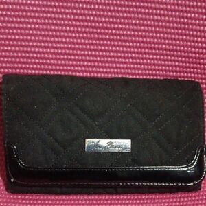 Vera Bradley Black Quilted Clutch